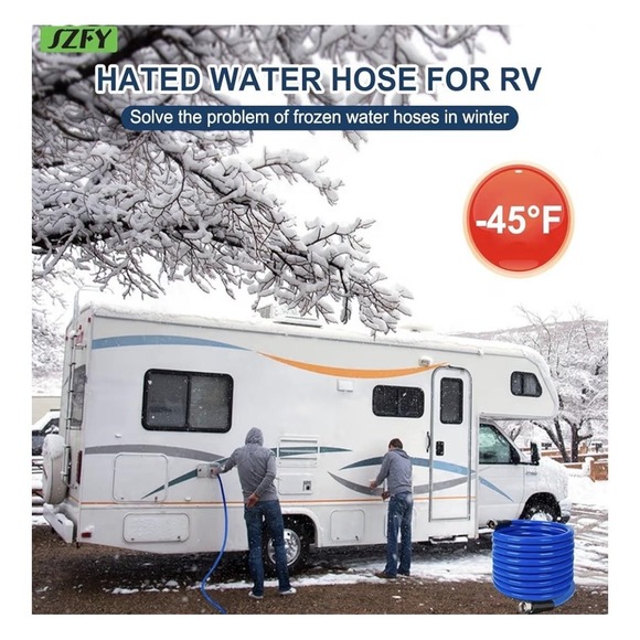SZFY Heated RV Water Hose 25FT Cold Weather 120V Drinking Safe 3/4 GHT - Picture 2 of 11
